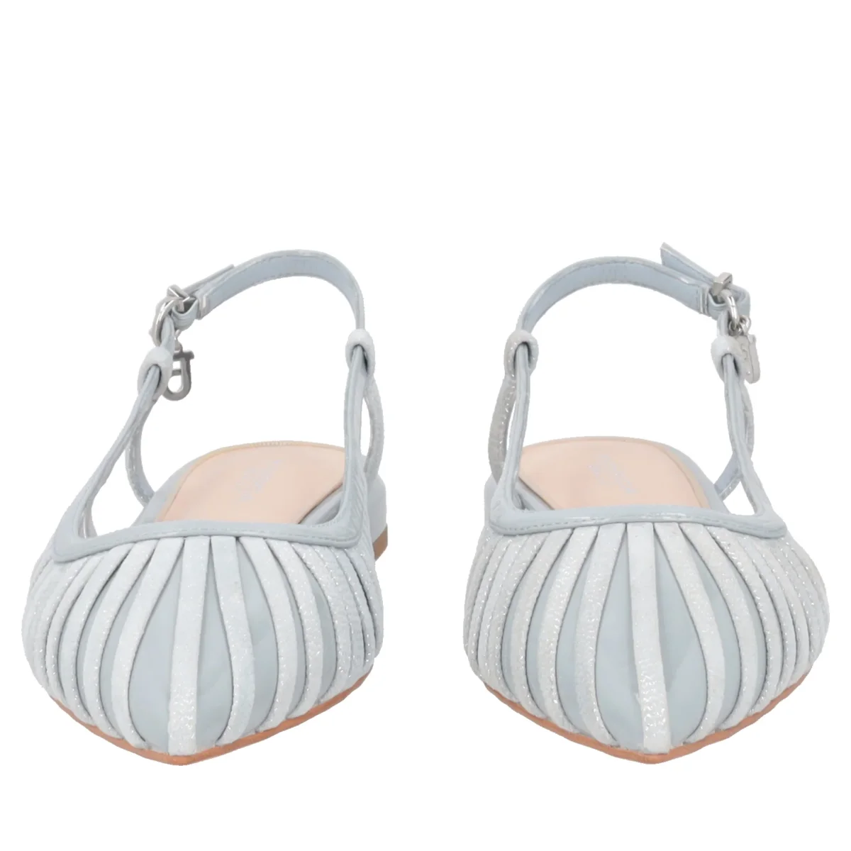 Slingback Deauville in vernice a punta colore azzurro - immagine 4