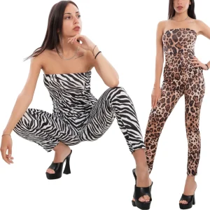 Overall Donna Tutina Jumpsuit Animalier Sq-6091