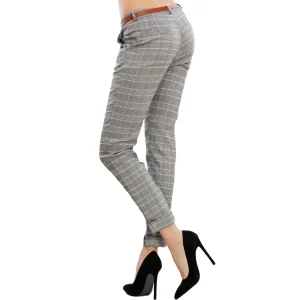 Pantaloni donna scacchi quadri VB-2825
